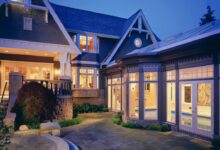 a large house with a lot of windows