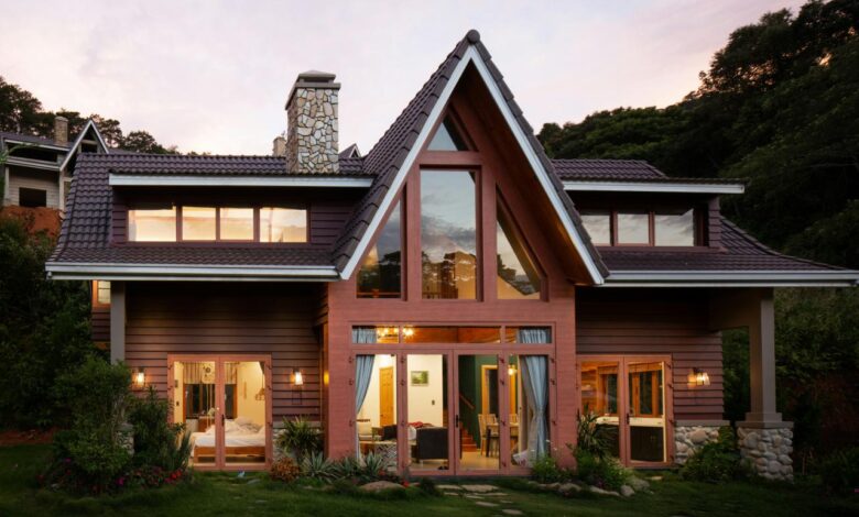 brown and black house